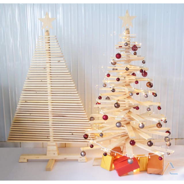 Mẫu cây thông Noel bằng gỗ để bàn được nhiều người ưa chuộng