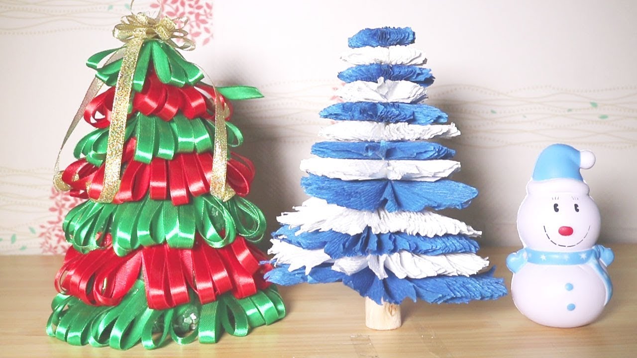 Làm cây thông Noel bằng giấy nhún