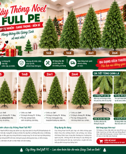 Cây thông noel full Pe 2 cây thông noel full pe